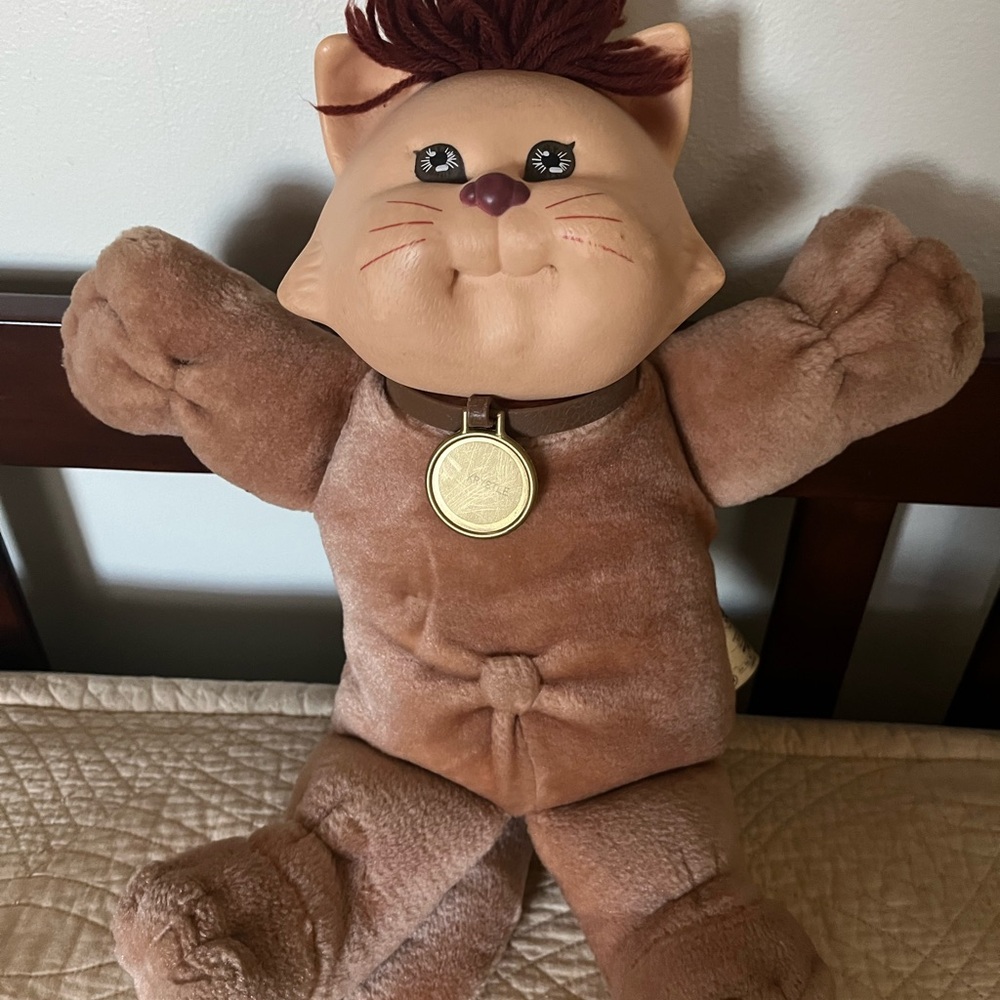 Vintage 1983 Cabbage Patch Kids Koosas Cat with Collar, No Clothes